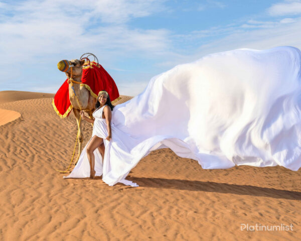 Dubai Desert Flying Dress Videography Tour